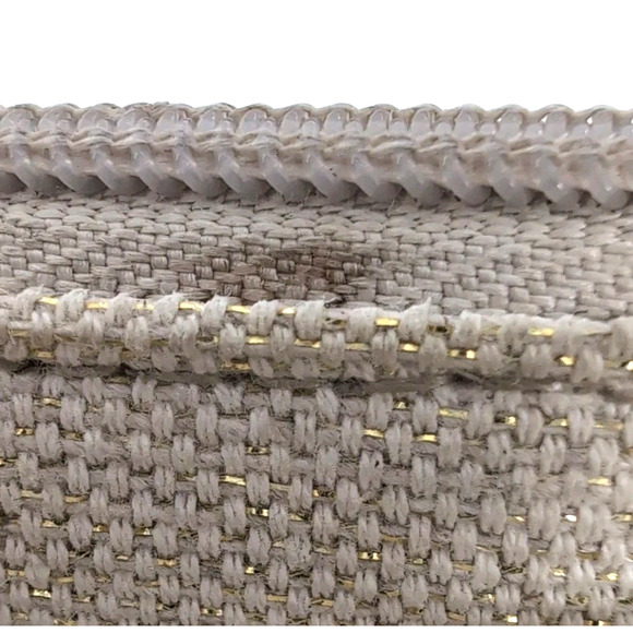 Stella & Dot Sidekick Convertible Crossbody / Belt Bag Gold Faux Leather/Fabric - Picture 7 of 15